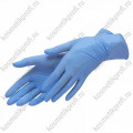Перчатки нитриловые смотровые текстурированные неопудренные Benovy - L голубые, 100 шт. 