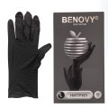 Перчатки нитриловые черные L Benovy  (50 пар) 3,0гр