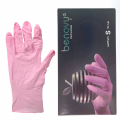 Перчатки нитриловые розовые S Benovy новый дизайн (50 пар)