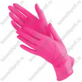 Перчатки латексные неопудренные текстурированные Benovy M фуксия