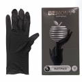 Перчатки нитриловые черные S Benovy  (50 пар)