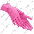 Перчатки нитриловые розовые L Benovy  (50 пар)