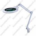 Лампа-лупа на струбцине увеличение 5D диаметр линзы 150 мм LED с регулировкой яркости