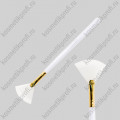 Кисть веерная искусственная малая, белая щетина и белая ручка, длина 160мм LevisSime