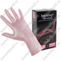 Перчатки нитриловые перламутровые розовые М Benovy  (50 пар)