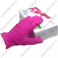 Перчатки нитриловые розовые L Klever