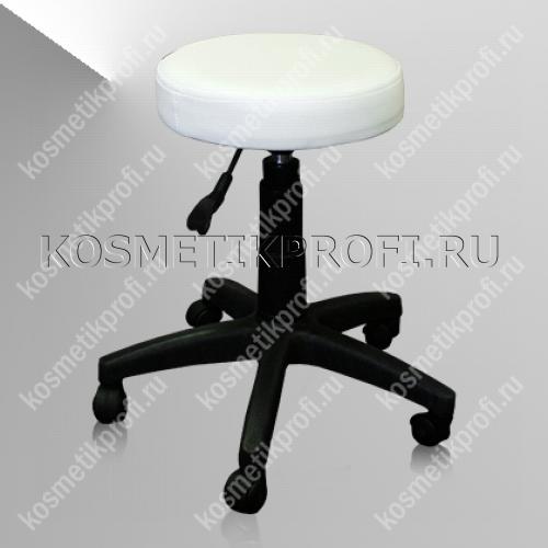 Косметологический стул без спинки на пластиковом основании, К 12 белый