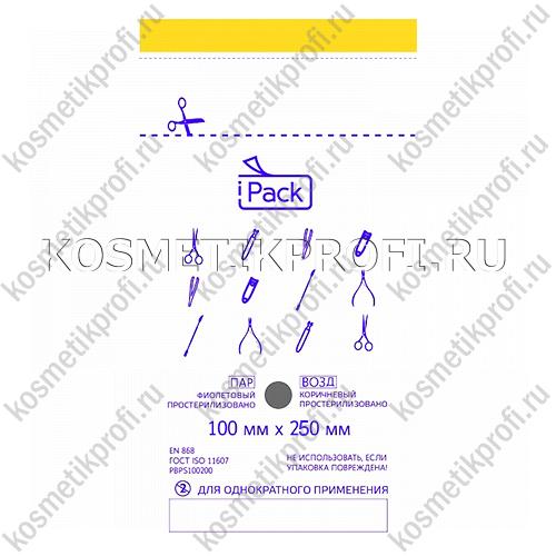 Пакет iPACK из влагопрочной бумаги для стерилизации самоклеящийся 100 х 250мм (100 шт.) 