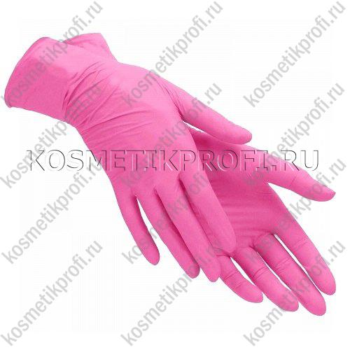 Перчатки нитриловые розовые L Benovy  (50 пар)