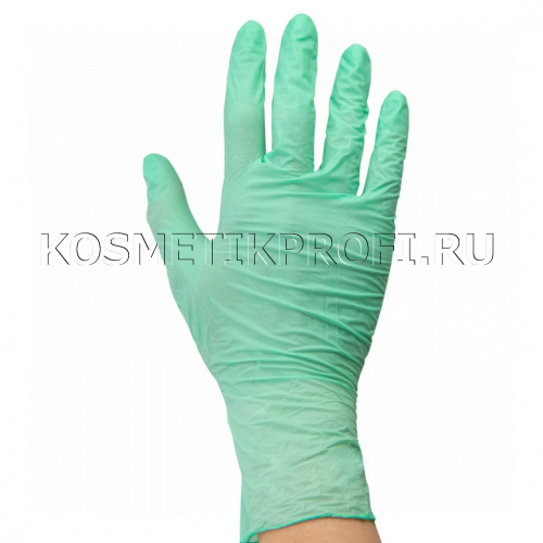 Перчатки нитриловые зеленые  Benovy XS (50 пар)