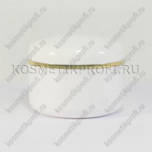Баночка белая/золотой ободок 125мл