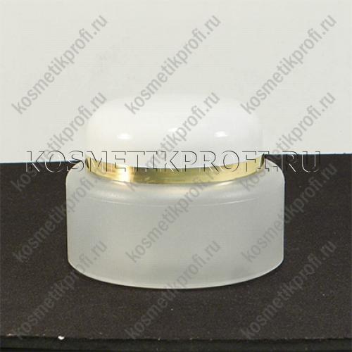 Баночка белая/полупрозрачная/золотой ободок 50мл