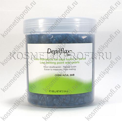 Воск горячий в гранулах АЗУЛЕНОВЫЙ Depilflax , 600 гр