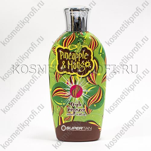 Крем-ускоритель PINEAPPLE & MANGO с 3 бронзаторами, 2 проявителями и формулой против старения 200 мл Supertan