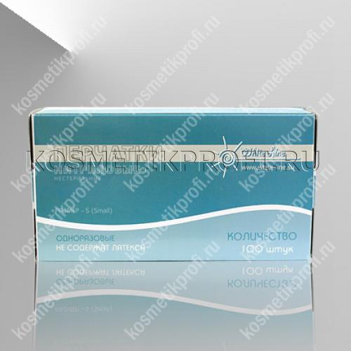 Перчатки нитриловые голубые S White line №50