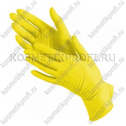 Перчатки нитриловые желтые S Benovy 50 пар