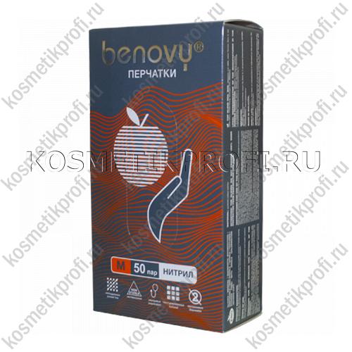 Перчатки нитриловые оранжевые (50пар) М Benovy