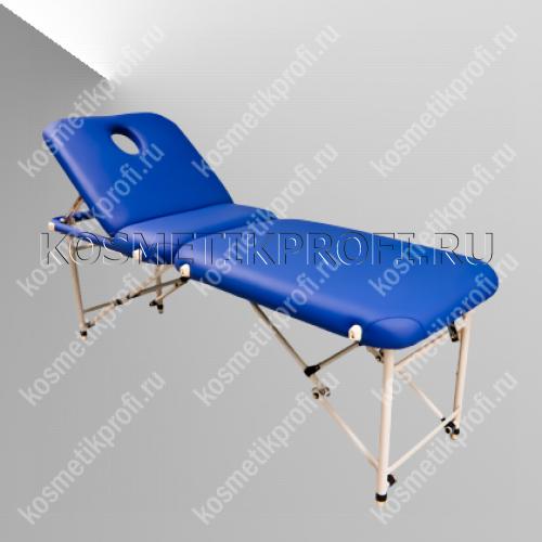 Складная кушетка с подголовником (метал., регул) HZ-3308А/БЛУ 