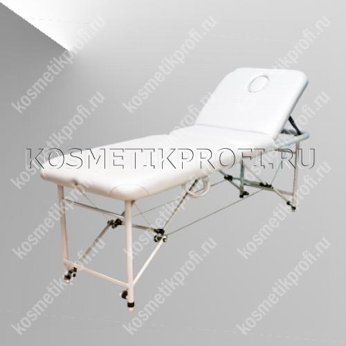 Складная кушетка с подголовником (метал., регул) HZ-3308А/СЕРЕБРО