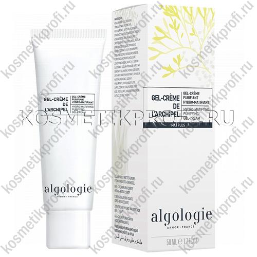 Увлажняющий матирующий гель-крем для жирной и смешанной кожи 50мл Algologie