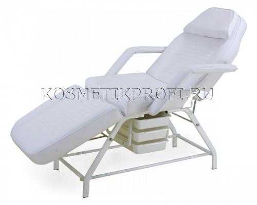 Кресло косметологическое с 3мя ящиками HZ-3557 БЕЛОЕ