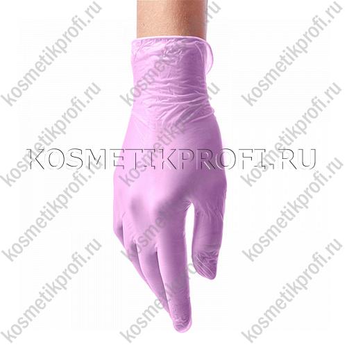 Перчатки виниловые BENOVY, S, сиреневые, 500/50пар
