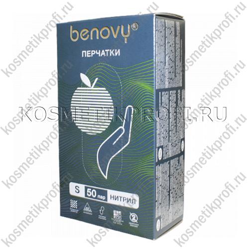 Перчатки нитриловые зеленые S 4 гр. Benovy  (50 пар)