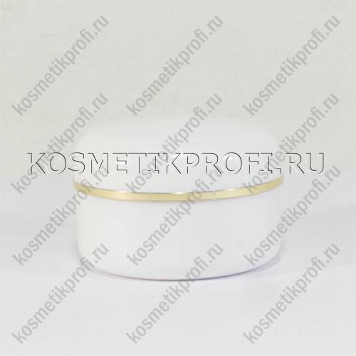 Баночка белая/золотой ободок 25мл