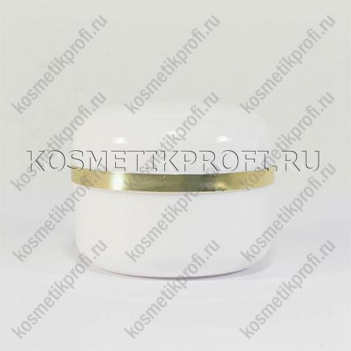 Баночка белая/золотой ободок 30мл