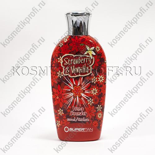 Бронзатор STRAWBERRY & VANILLA с экстрактом из конопли 200 мл Supertan