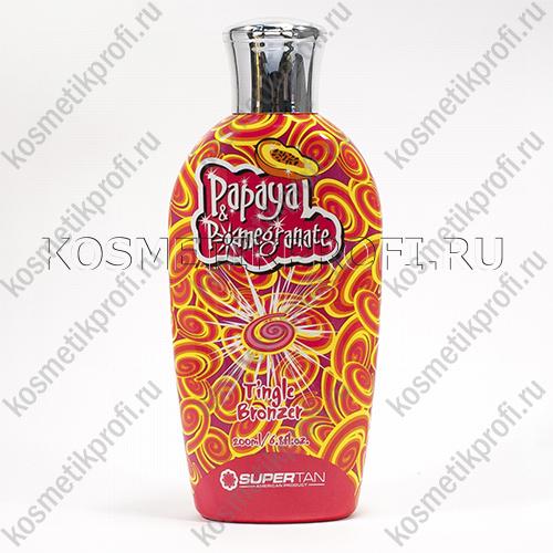 Крем-ускоритель PAPAYA & POMEGRANATE загара для загорелой кожи, с тингл-эф., против старения 200 мл Supertan