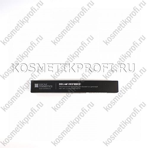 Механический карандаш для бровей со щеточкой Brow Definer (grey brown) цвет серо-коричневый