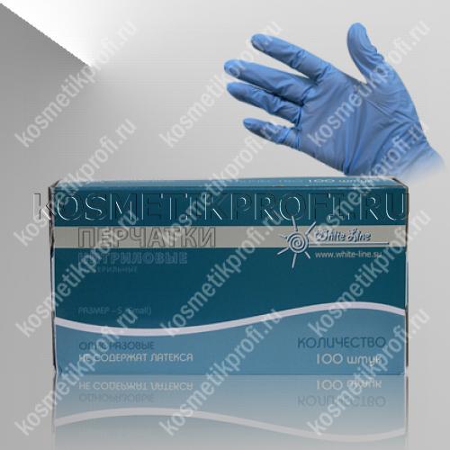 Перчатки нитриловые белые S White line №50
