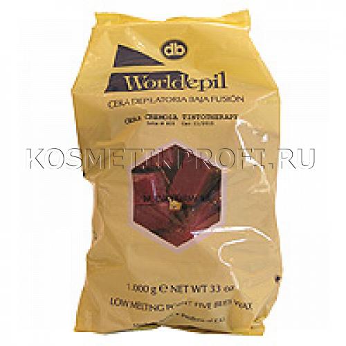 Горячий воск, 1кг ШОКОЛАДНЫЙ Worldepil