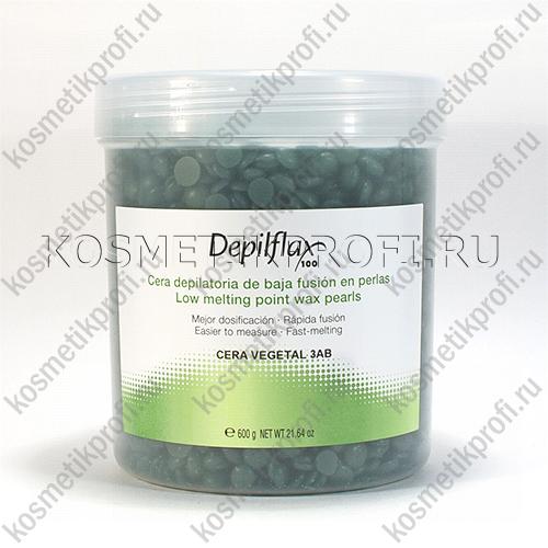 Воск горячий в ГРАНУЛАХ ЗЕЛЕНЫЙ Depilflax, 600 гр