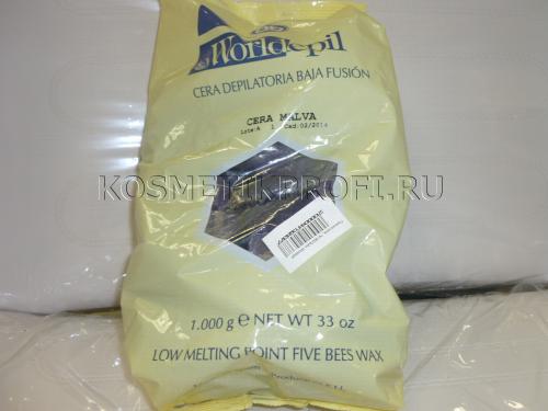 Горячий воск, 1кг ВИННЫЙ Worldepil