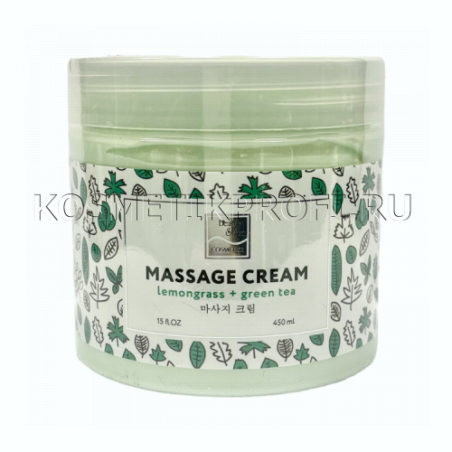 Массажный крем "Лемонграсс и зеленый чай" для тела, рук и ног 450мл Beauty Style