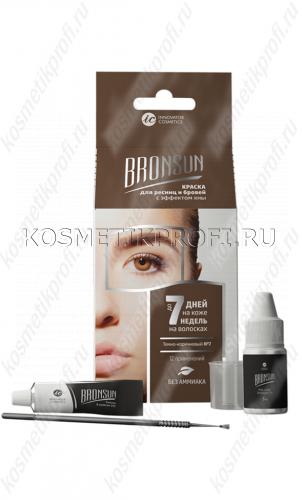 Набор для домашнего окрашивания "BRONSUN", цвет темно-коричневый №7