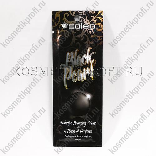 Сильный бронзатор BLACK PEARL с коллагеном и запахом духов 15 мл Soleo