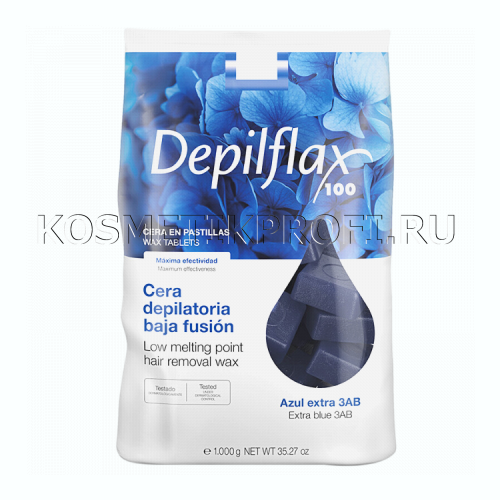 Depilflax Горячий воск АЗУЛЕНОВЫЙ 1кг