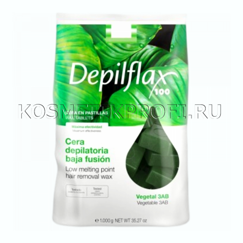 Depilflax Горячий воск ЗЕЛЕНЫЙ 1кг 