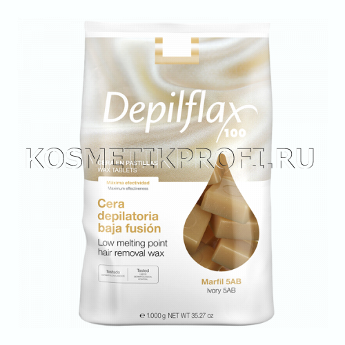 Depilflax Горячий воск СЛОНОВАЯ КОСТЬ 1кг 