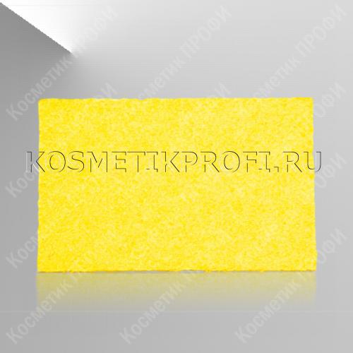 Губка для тела, прямоугольная прессованная из натуральной целлюлозы
