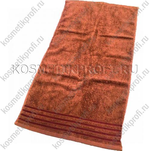 Коричневое 40*70 полотенце махровое