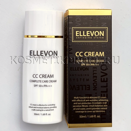 Крем CC SPF 50+/PA+++ 50мл ELLEVON 