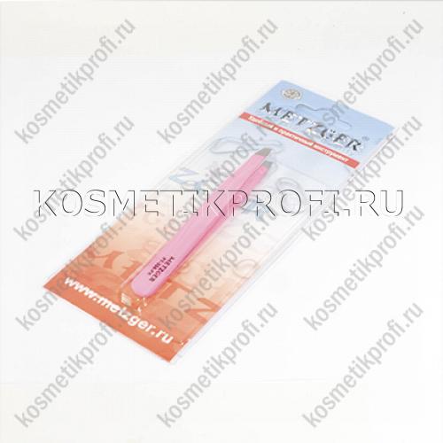Пинцет PT-358-PK скошенный розовый