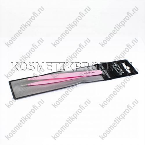 Пинцет PT-6521-PK прямой острый (розовый) 12.7 см