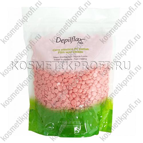 Пленочный воск, розовый, Depilflax 100 Pink Film Wax в гранулах 1000гр