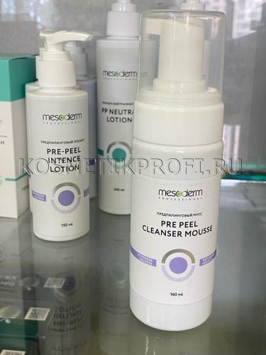 Предпилинговый очищающий мусс с молочной и феруловой кислотой "Pre Peel  cleanser" 160мл, MESODERM