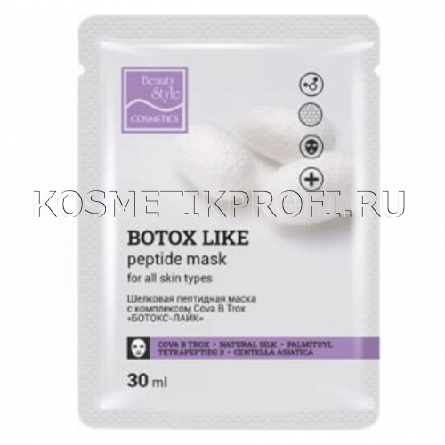 Шелковая пептидная маска с комплексом Cova B Trox "Ботокс-лайк" 30гр Beauty Style